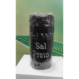 Black salt candle