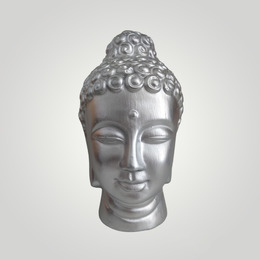 Cabeça Buda Prateada